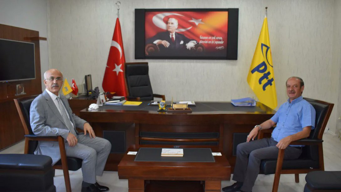 İl Milli Eğitim Müdürü Erdem KAYA, PTT Başmüdürü Nevzat KAZAN'a iade-i ziyarette bulundu.
